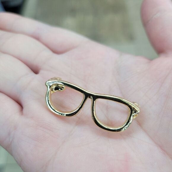 Vintage Jewelry - 2/$20 Brand New Gold Frame Glasses Pin Brooch